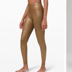 Lululemon Wunder Under High-Rise Tight 28” Gold *Foil NWT